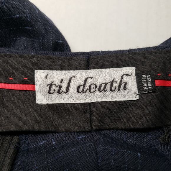 Twisted Tailor Pants Mens 34R Navy Nep Brenes Slim Fit Suit Trousers Dress Party - Picture 14 of 16